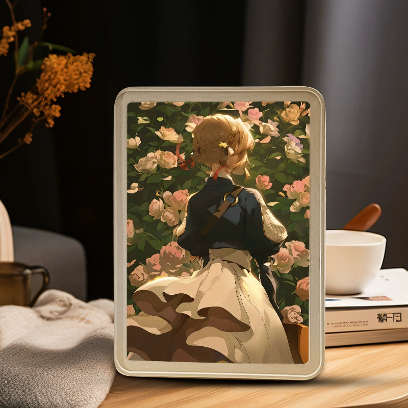 Custom Photo Frame  Personalized Picture Decor with Night Light & Mirror-larkway tradelink