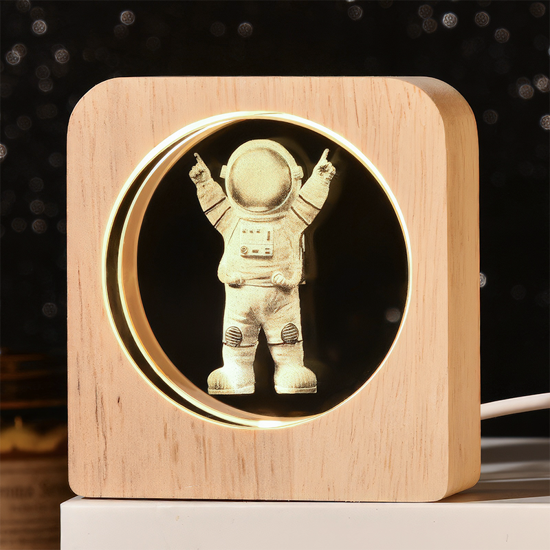 Personalized Crystal Night Light Custom Photo & Text Gift Laser/Print Options-larkway tradelink