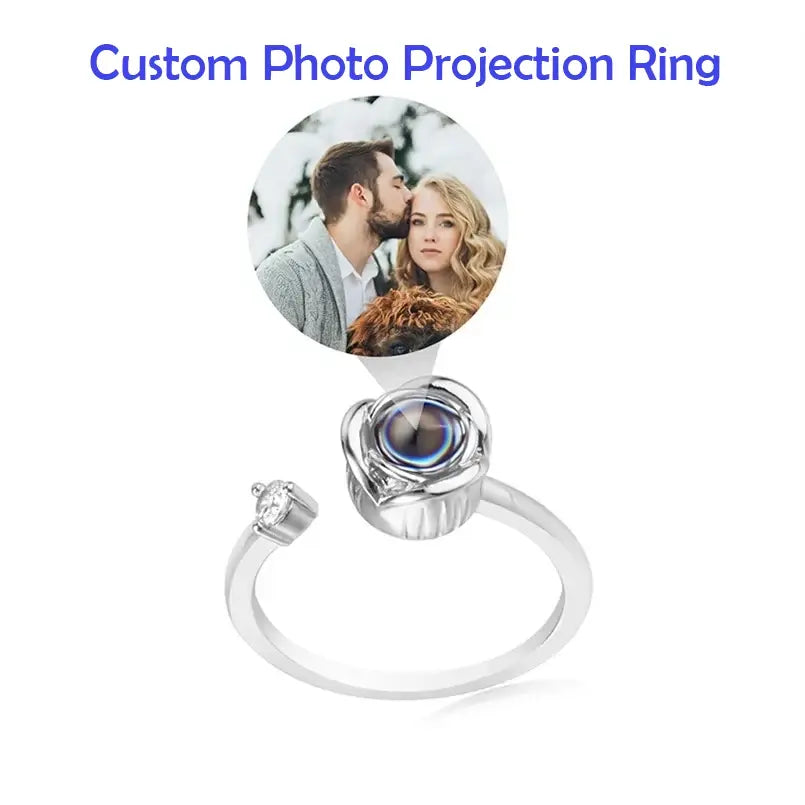 Pesonalized Photo Ring Custom Ring with Picture inside Customized Rings Gifts for Women Valentine's Day Birthday Anniversary-larkway tradelink