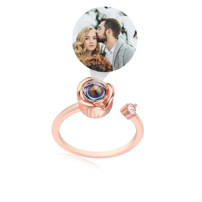 Pesonalized Photo Ring Custom Ring with Picture inside Customized Rings Gifts for Women Valentine's Day Birthday Anniversary-larkway tradelink