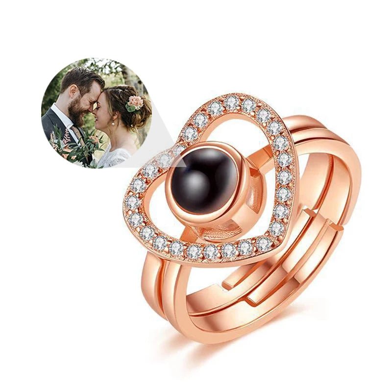 Pesonalized Photo Ring Custom Ring with Picture inside Customized Rings Gifts for Women Valentine's Day Birthday Anniversary-larkway tradelink