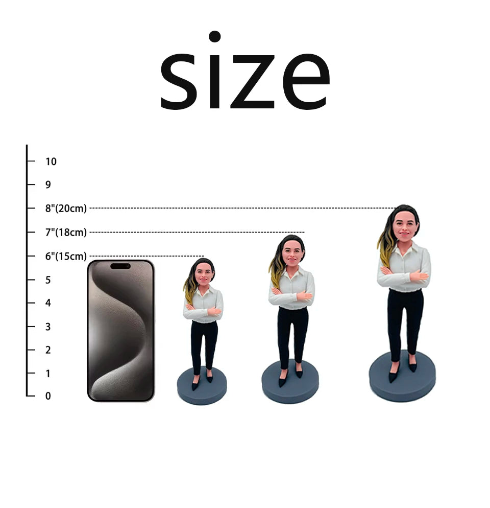 Customize personalized big head sculptures to prepare Christmas and birthday gifts for family and friends, requiring a full body-larkway tradelink