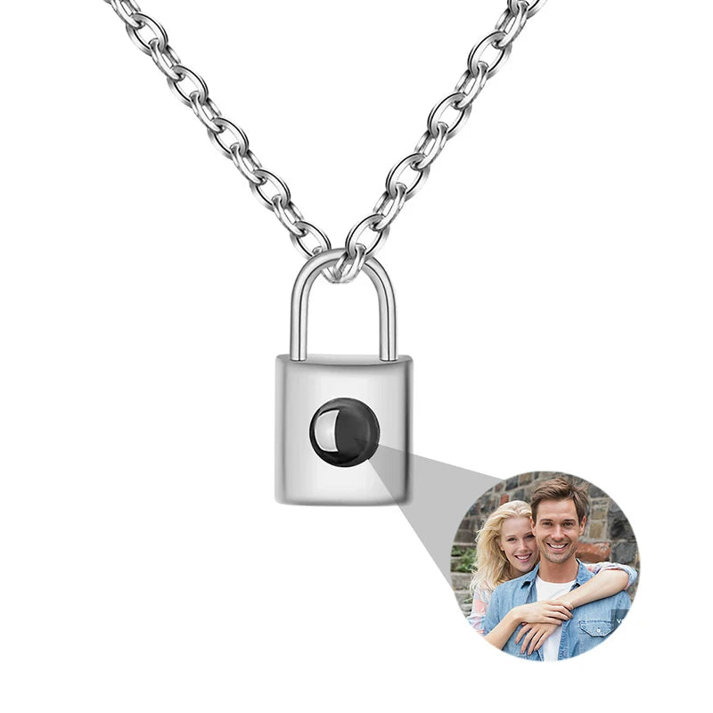 Custom Photo Necklace Projection Necklace with Picture Personalized Necklace Jewelry Gifts for Women-larkway tradelink