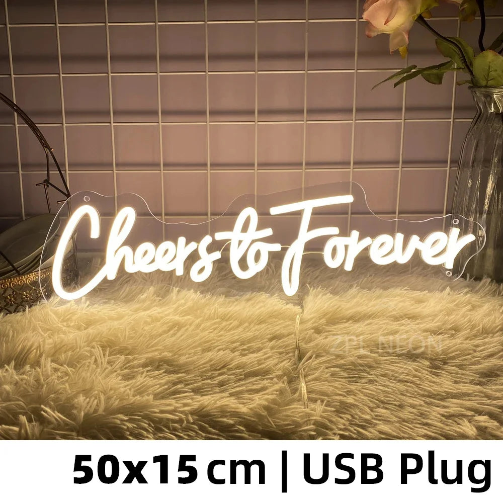 Party LED Neon Sign Lights Decor Wall Art for Room Bar Club HBD Gifts-larkway tradelink