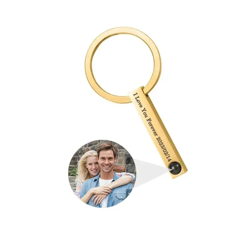 Personalized Photo Projection Keychain Custom Heart Photo Keyring Projection Keychain for Women Anniversary Memorial Gifts-larkway tradelink
