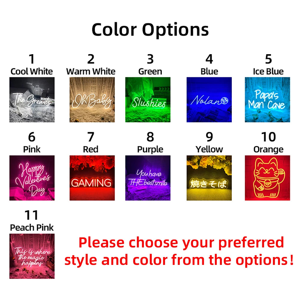 Party LED Neon Sign Lights Decor Wall Art for Room Bar Club HBD Gifts-larkway tradelink