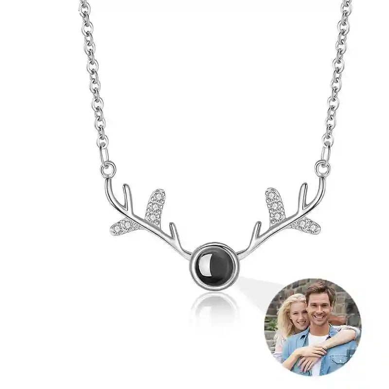 Custom Photo Necklace Projection Necklace with Picture Personalized Necklace Jewelry Gifts for Women-larkway tradelink