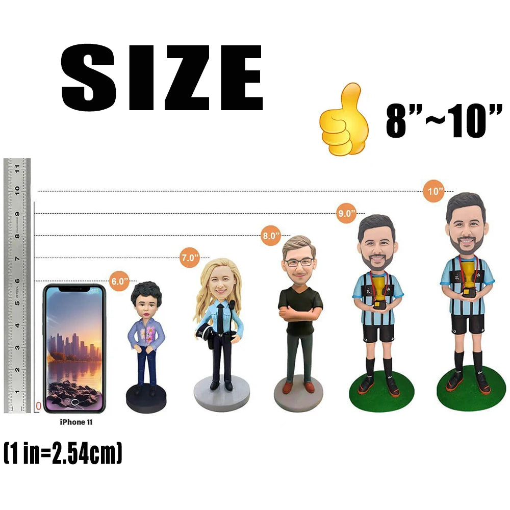 Custom Bobblehead,Full Body Customization Based on Pictures,Personalized Bobblehead Doll Best Gift for Family and Friends-larkway tradelink