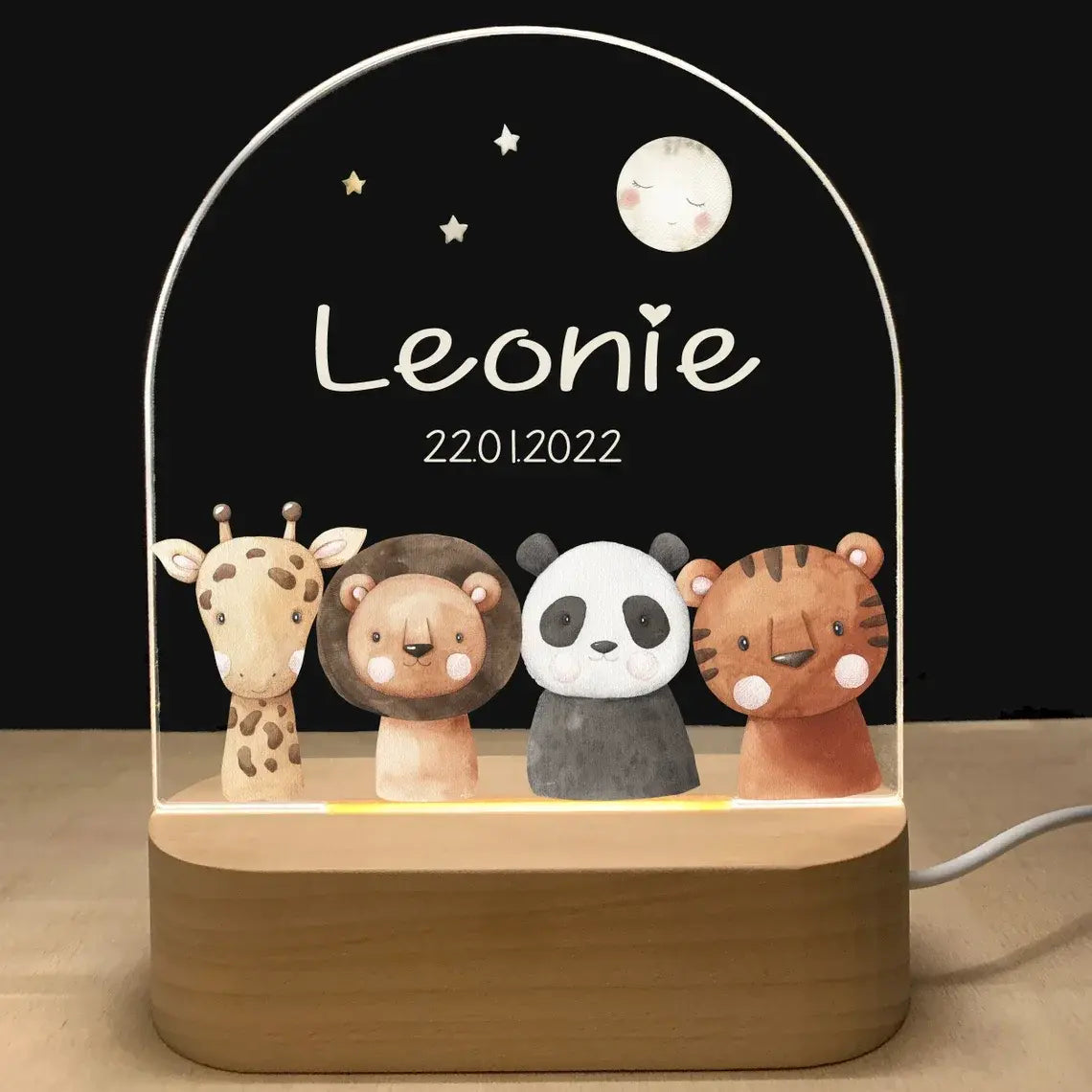 Personalized 3D Children Animal Lamp Custom First Name Night Light For Decoration Gift-larkway tradelink