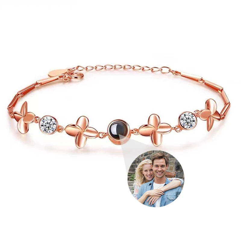 Custom Photo Bracelet Personalized Projection Bracelets with Picture Inside 100 Languages I Love You Stainless Steel Bracelet-larkway tradelink