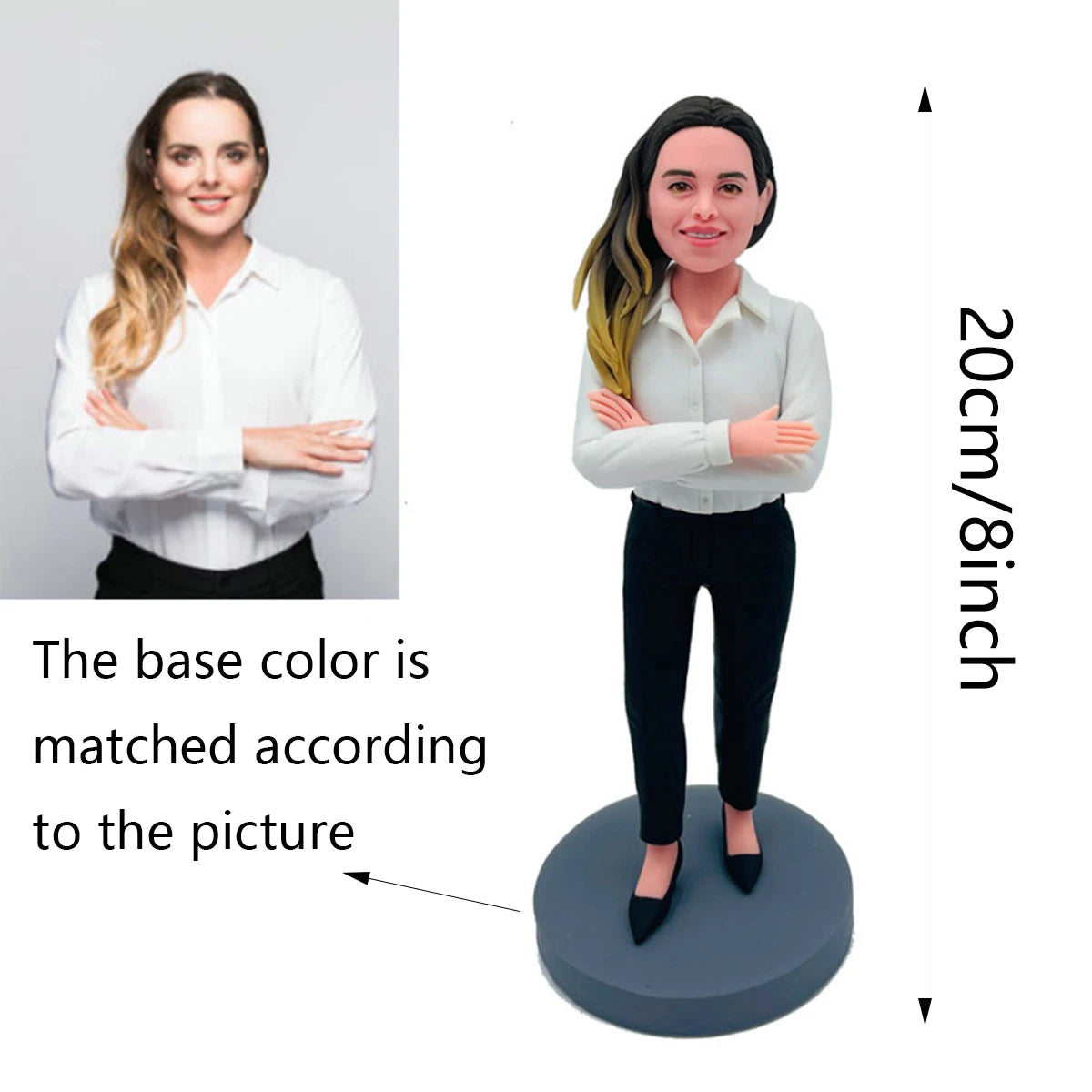 Customize personalized big head sculptures to prepare Christmas and birthday gifts for family and friends, requiring a full body-larkway tradelink