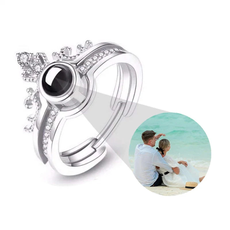 Pesonalized Photo Ring Custom Ring with Picture inside Customized Rings Gifts for Women Valentine's Day Birthday Anniversary-larkway tradelink