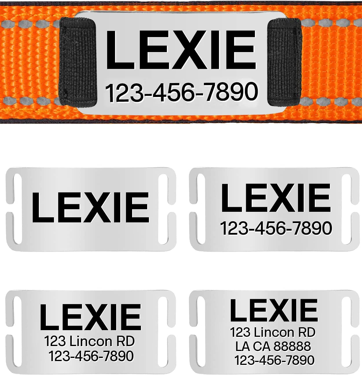 Custom Engraved Dog Collar Personalized Nylon Name ID for Pet-larkway tradelink