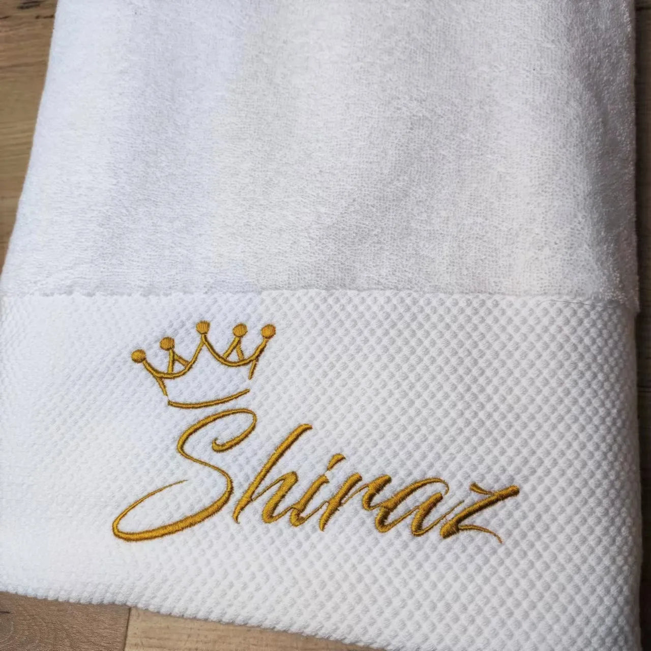 Customized Embroidery Towel Personalized Text Towels Crown with Name 10 Colors-larkway tradelink