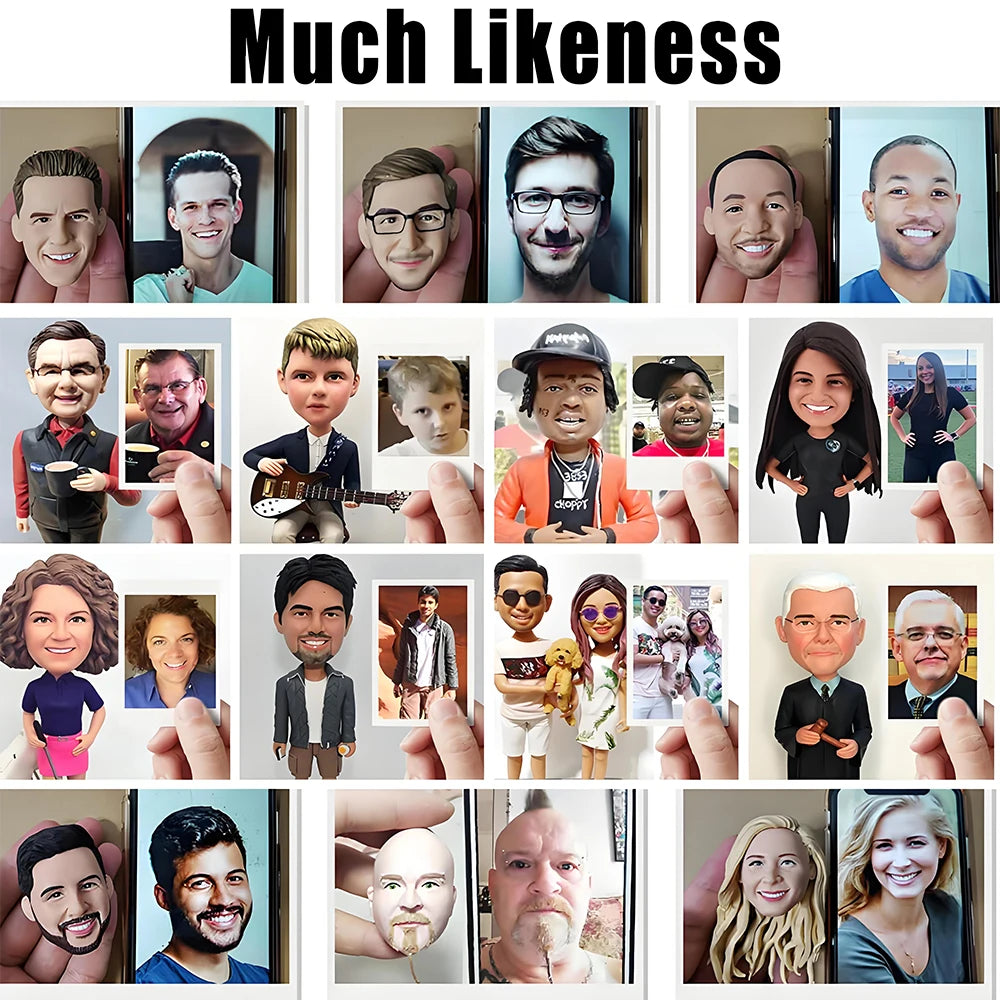 Custom Bobblehead,Full Body Customization Based on Pictures,Personalized Bobblehead Doll Best Gift for Family and Friends-larkway tradelink