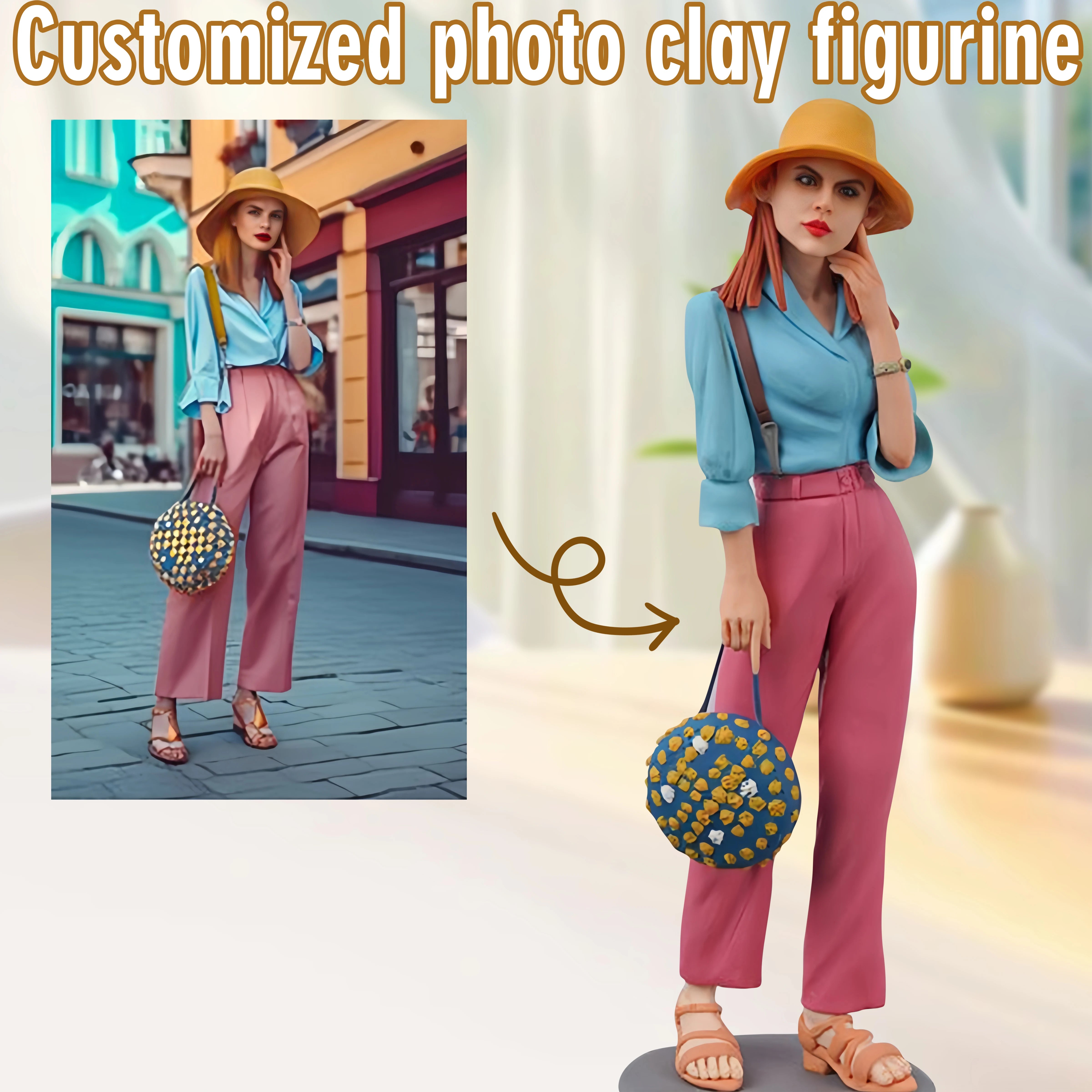 Customize personalized big head sculptures to prepare Christmas and birthday gifts for family and friends, requiring a full body-larkway tradelink