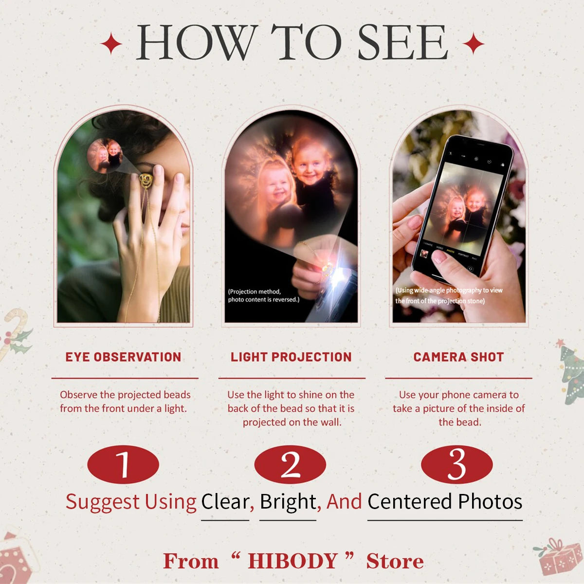 Personalized Custom Photo Projection Bracelet Colorful Bead Chain Heart Pendant Women's Bracelet Anniversary Gifts Jewelry-larkway tradelink