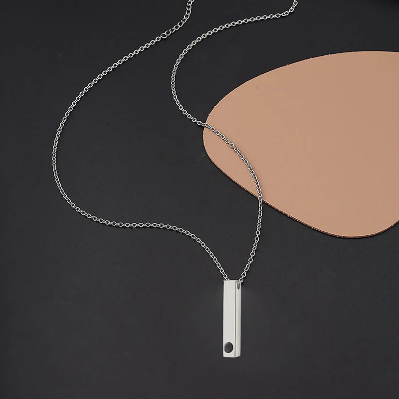 Custom Photo Projection Bar Necklace Picture Personalized Necklace Customized Photo Pendant Necklaces with Picture Jewelry Gift-larkway tradelink