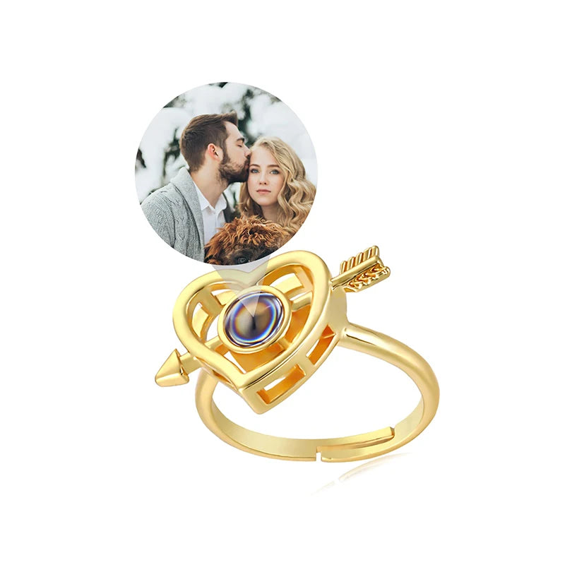 Pesonalized Photo Ring Custom Ring with Picture inside Customized Rings Gifts for Women Valentine's Day Birthday Anniversary-larkway tradelink
