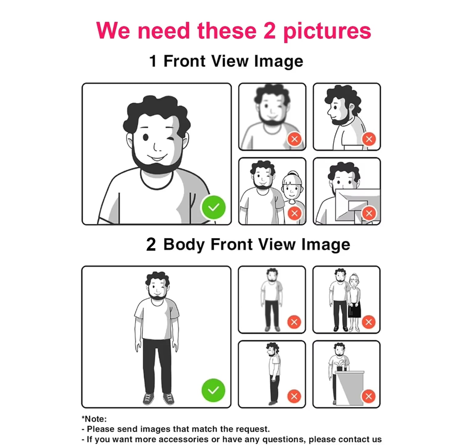 Customize personalized big head sculptures to prepare Christmas and birthday gifts for family and friends, requiring a full body-larkway tradelink