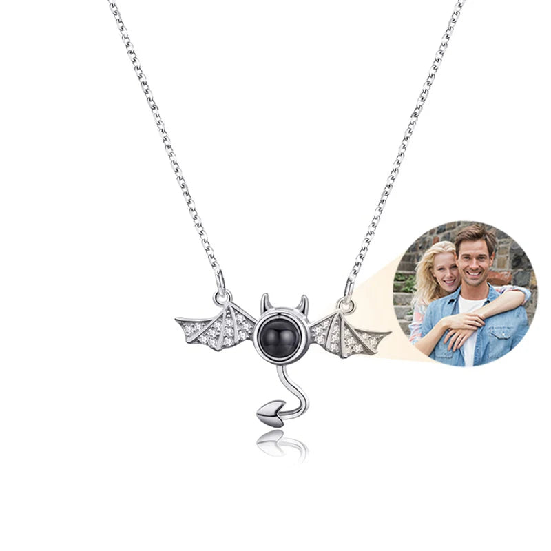Custom Photo Necklace Projection Necklace with Picture Personalized Necklace Jewelry Gifts for Women-larkway tradelink