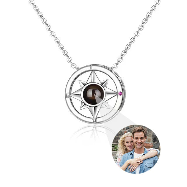 Custom Photo Necklace Projection Necklace with Picture Personalized Necklace Jewelry Gifts for Women-larkway tradelink