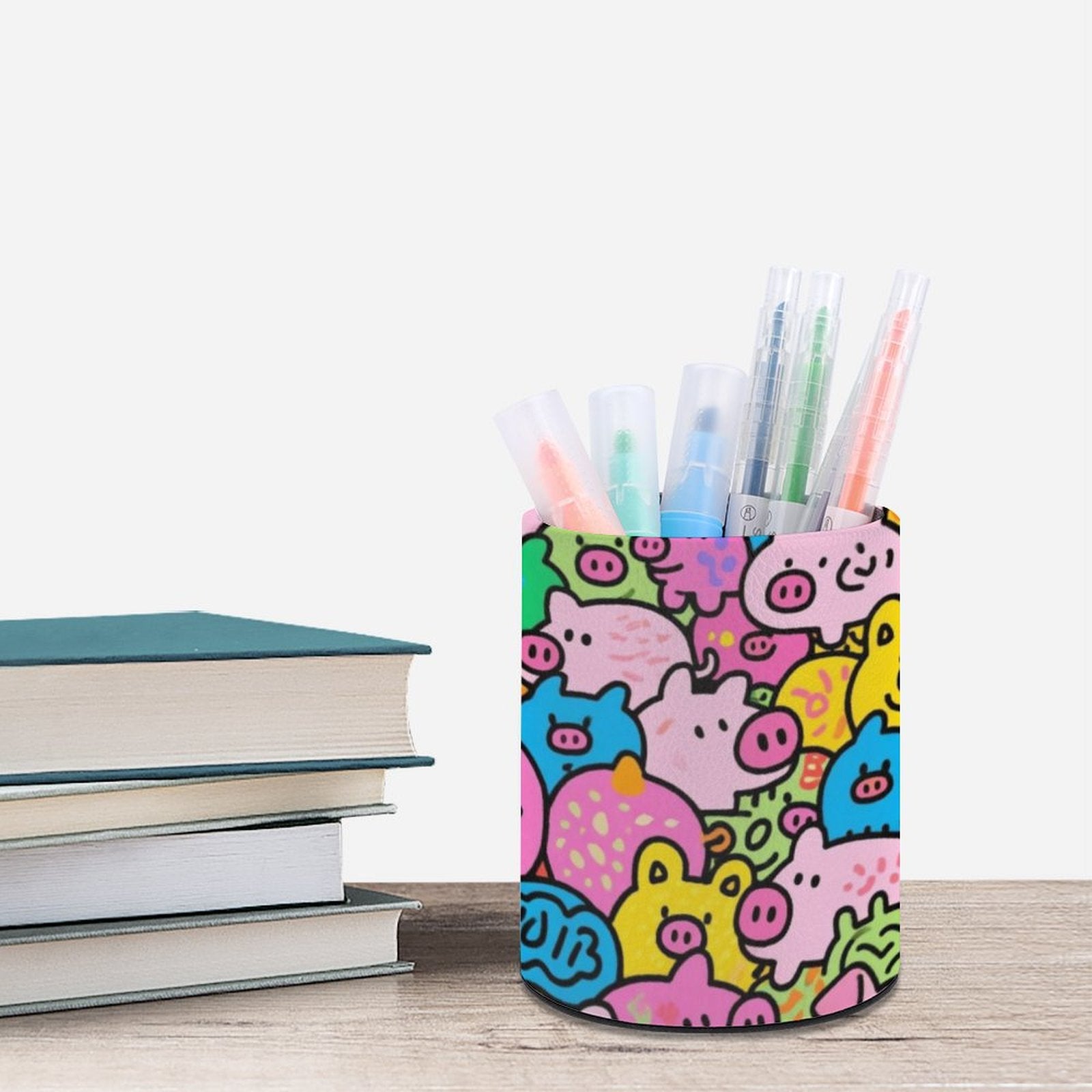 Custom Photo Round Pen Holder Personalized Picture Desk Organizer-larkway tradelink