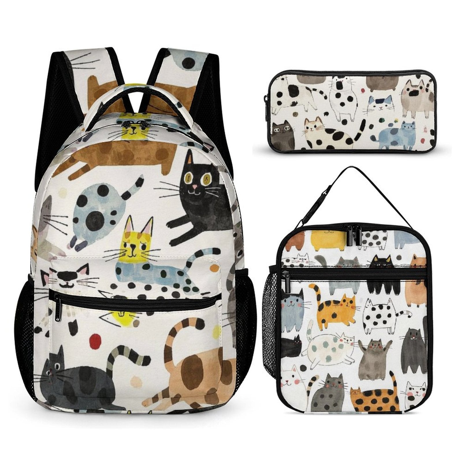 Custom Picture Backpack Set With Lunch Box And Pencil Case Personalized Bag-larkway tradelink