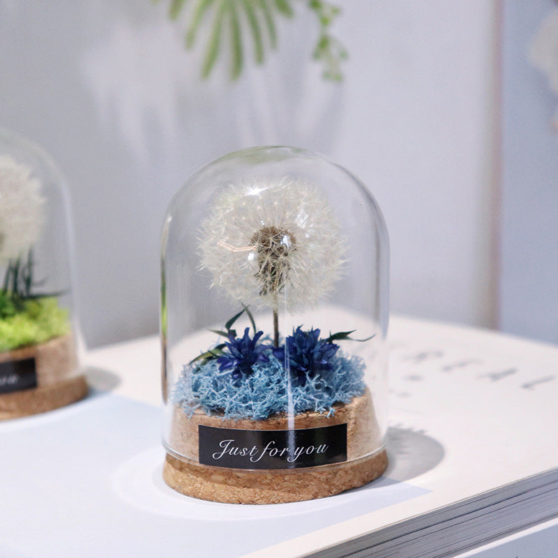 Custom Engraved Text Eternal Dandelion Glass Dome Personalized Gift-larkway tradelink