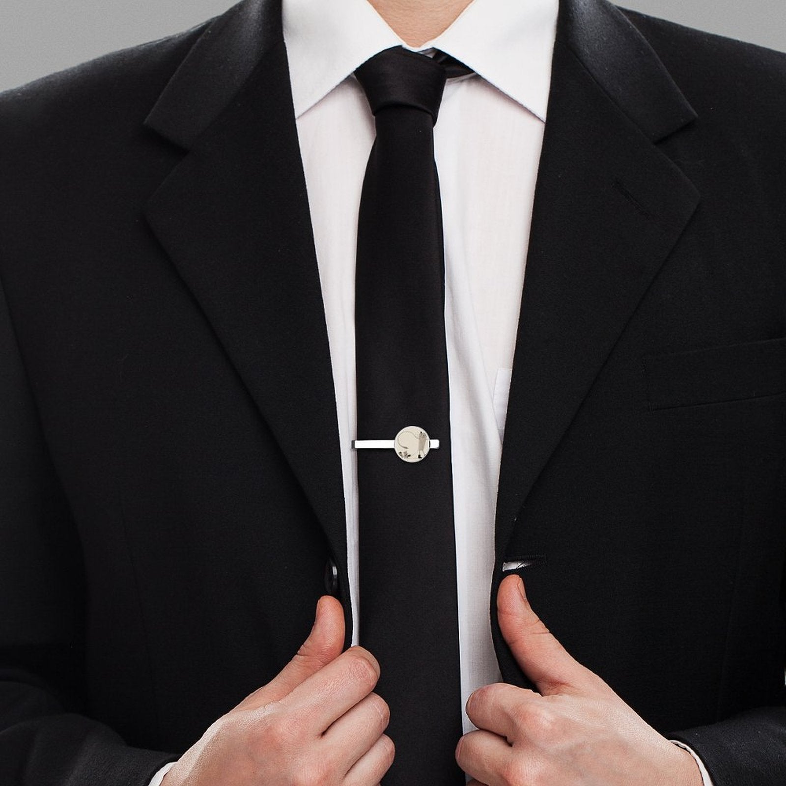 Personalized Picture Tie Clip Set (2PC) Custom Diff Designs 5.5x2.2cm-larkway tradelink