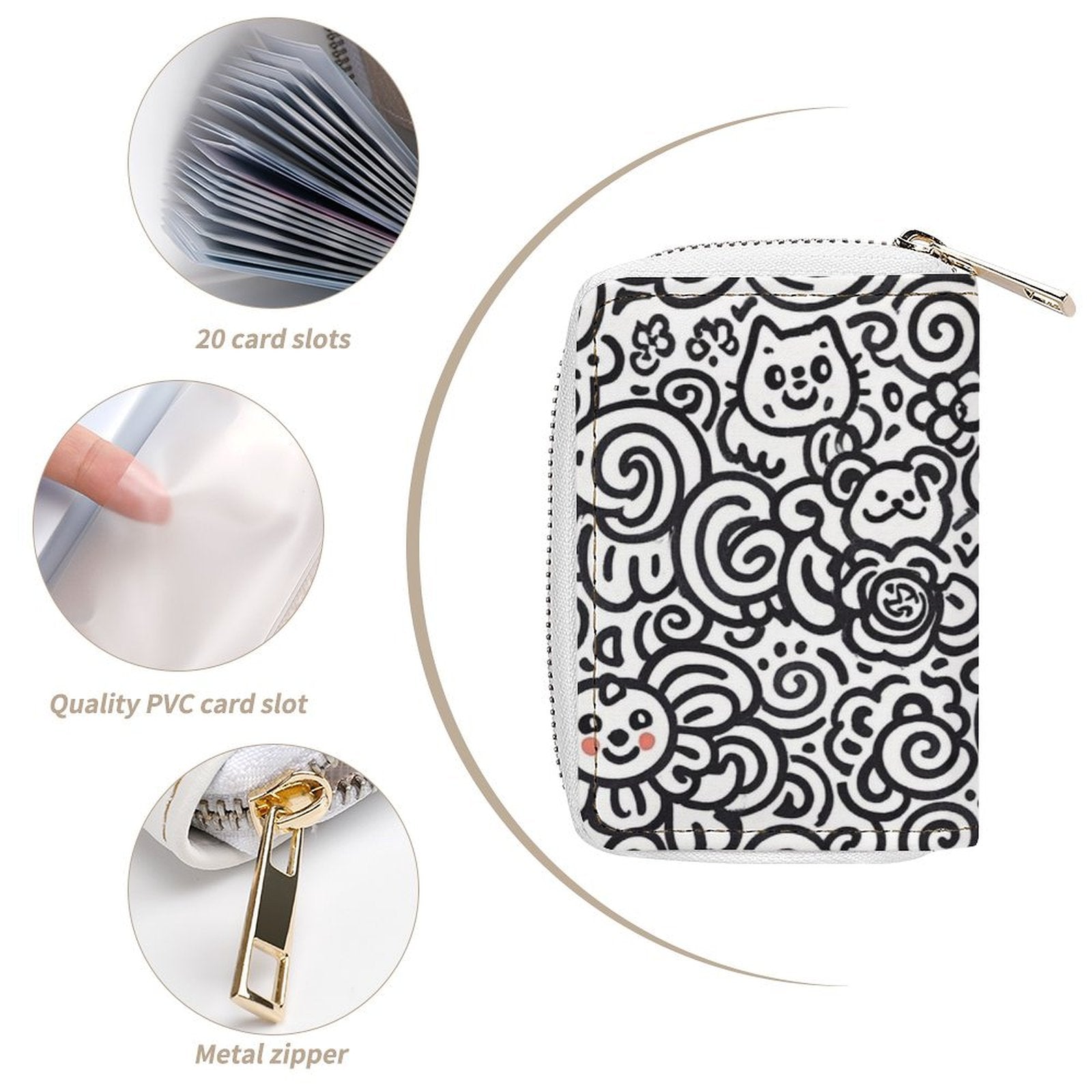 Custom Photo Leather Card Holder Personalized Card Bag Double Sided Design-larkway tradelink