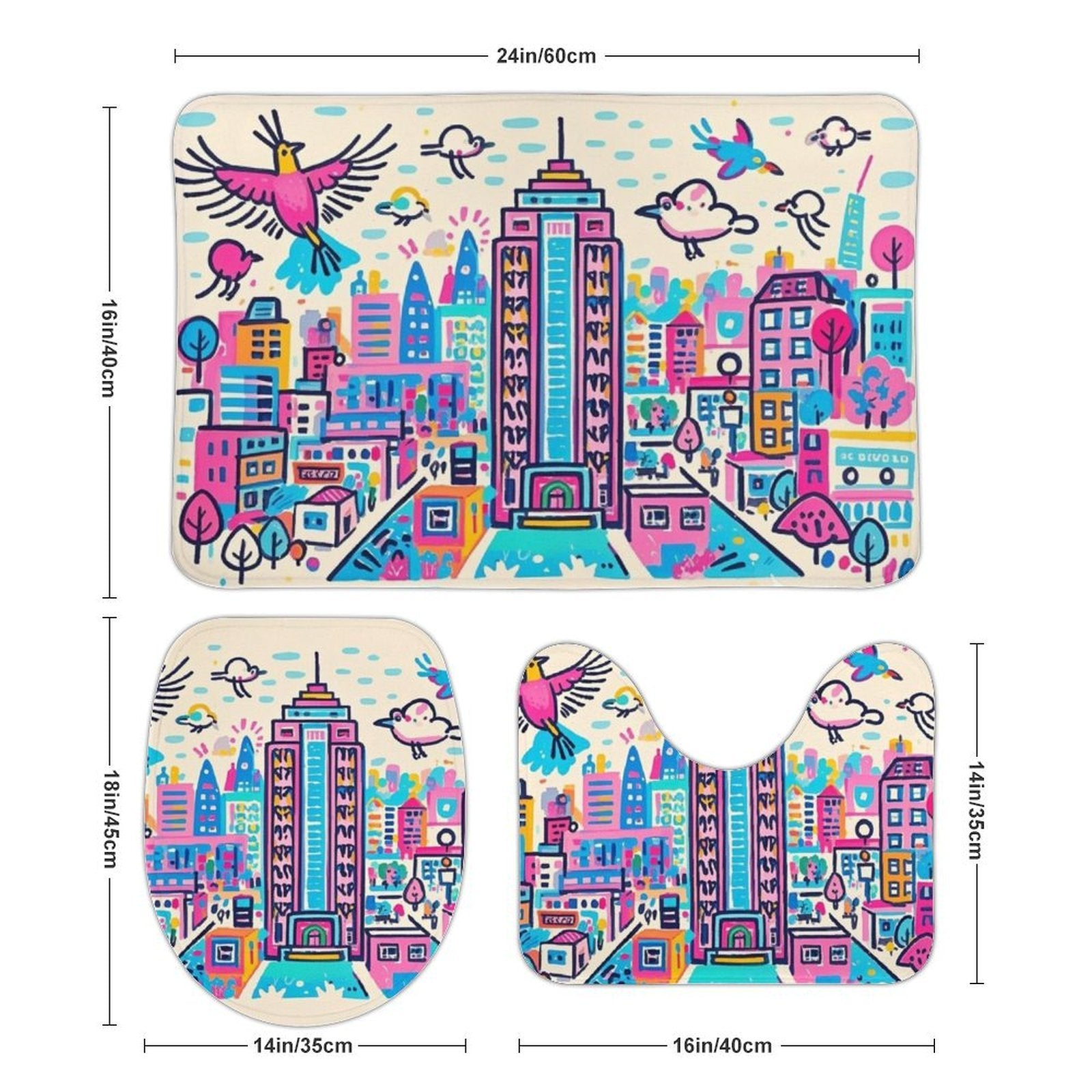 Custom Coral Velvet Floor Mat  Non Slip Dot Backing Personalized Picture Mat Set 3 Pcs-larkway tradelink