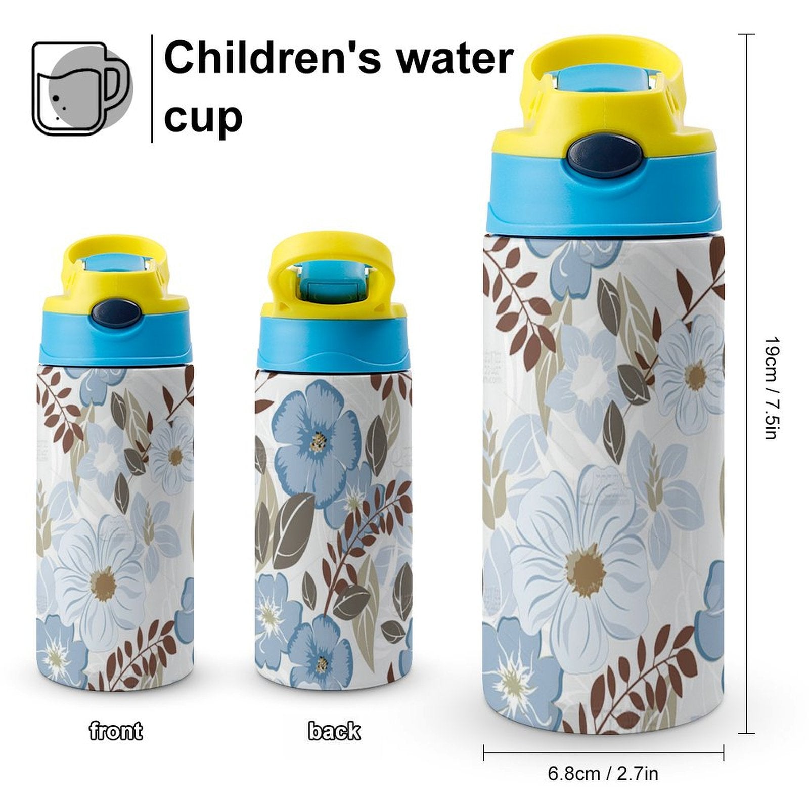 3D Display Custom Portable Flip Top Water Bottle Personalized Gifts For Kids-larkway tradelink