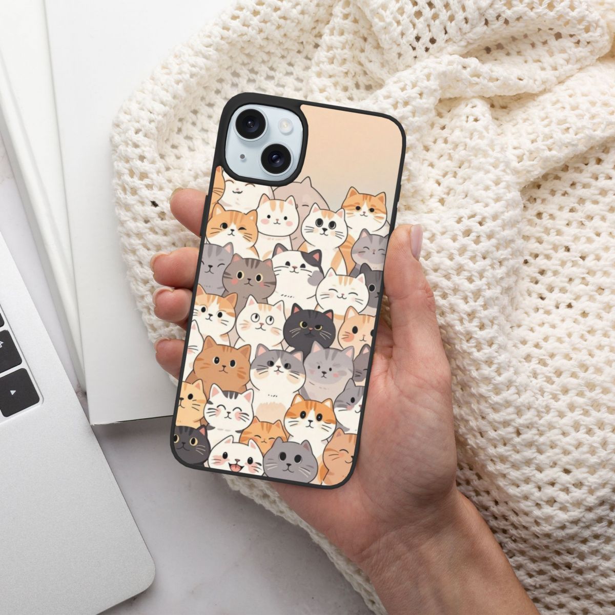 Customizable Photo Iphone 15 PC Phone Case Dual Camera Personalized Drop Resistant Anti Scratch-larkway tradelink