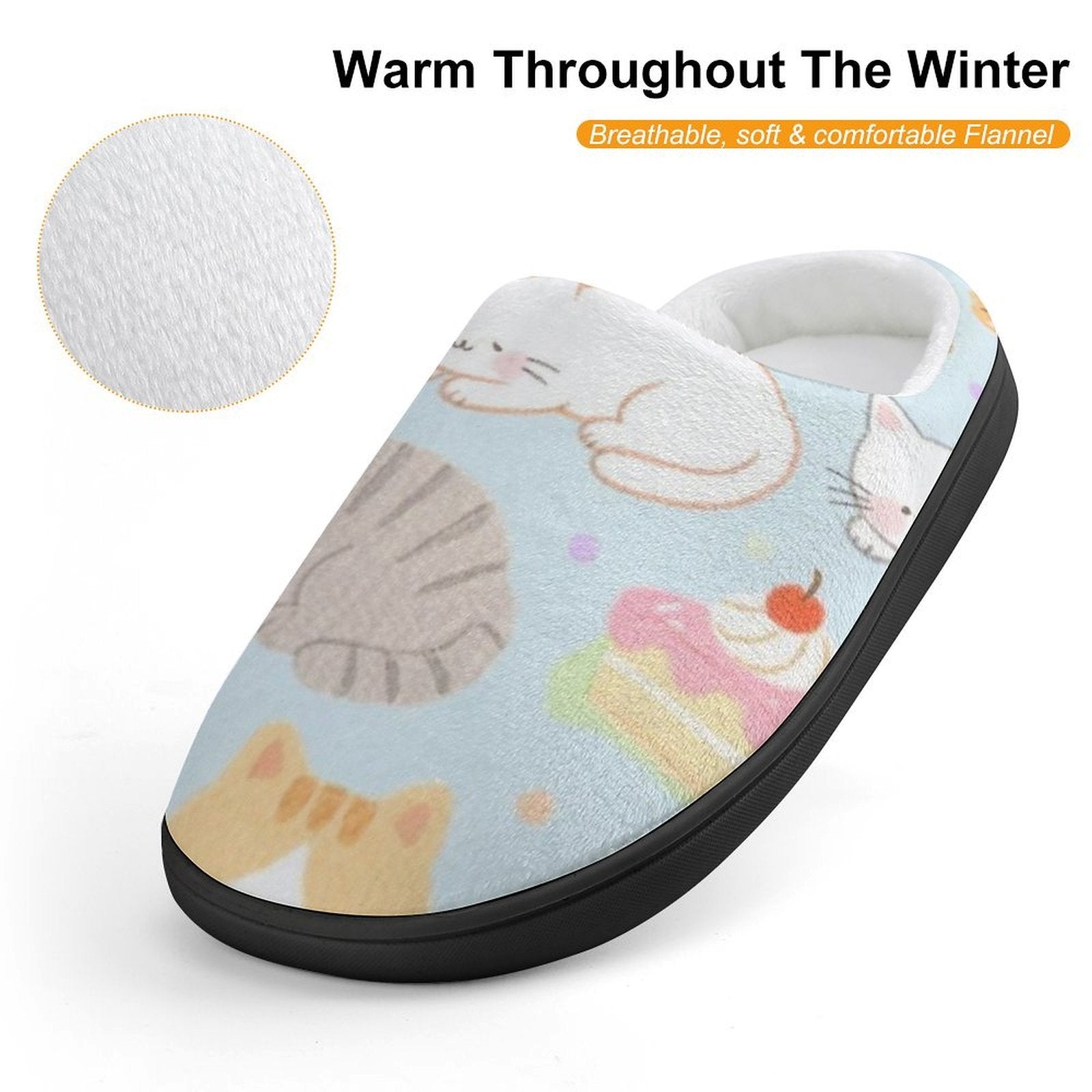 Personalized Flannel Slippers Custom Photo Slippers Breathable Sweat Absorbing for Kids-larkway tradelink