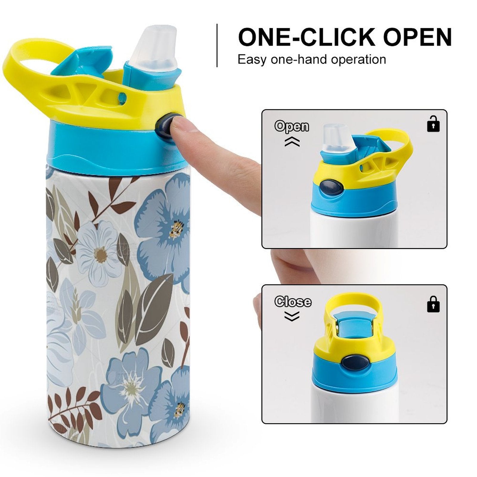 3D Display Custom Portable Flip Top Water Bottle Personalized Gifts For Kids-larkway tradelink