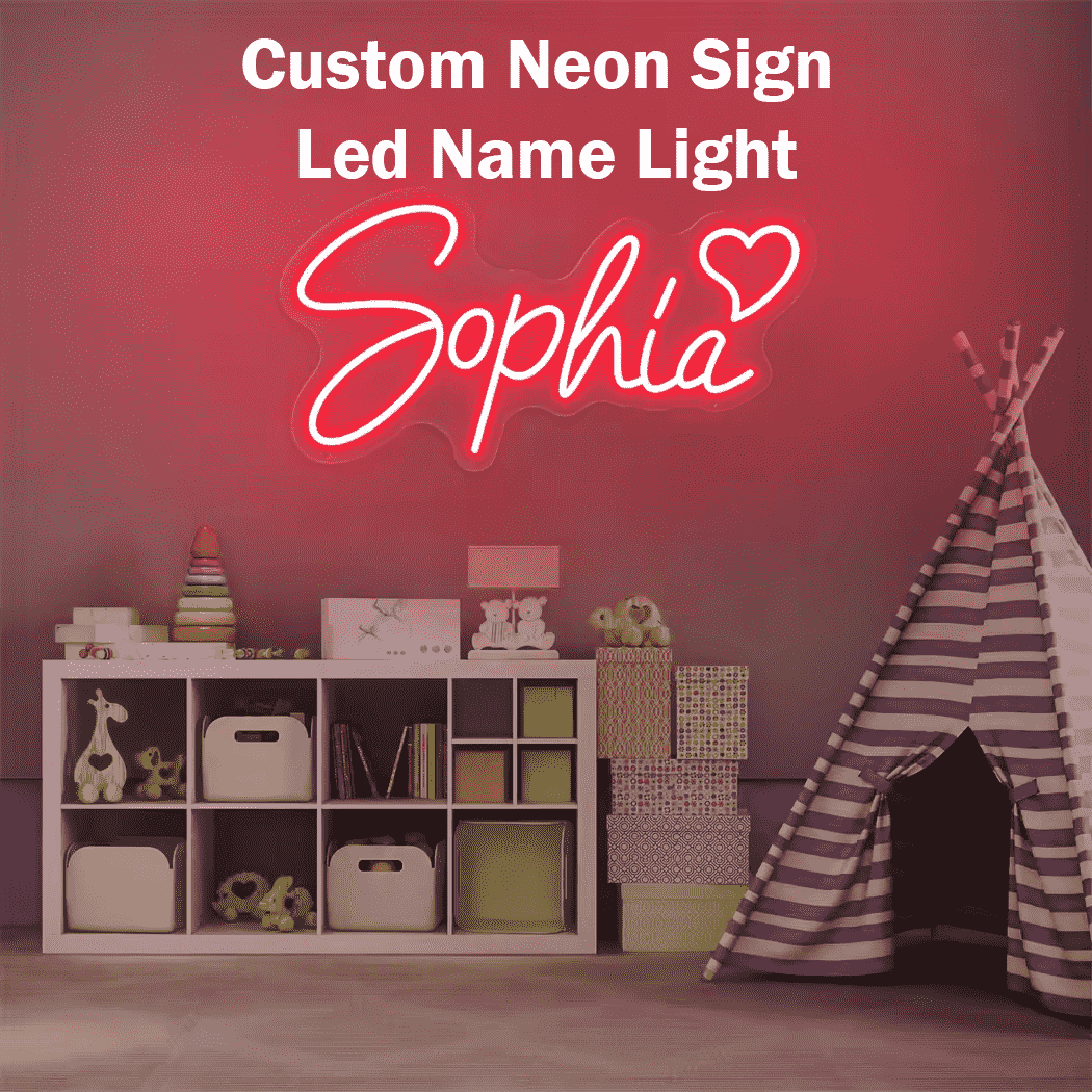 Custom Name  Led Light Personalized Text Neon Sign Wall Decor-larkway tradelink