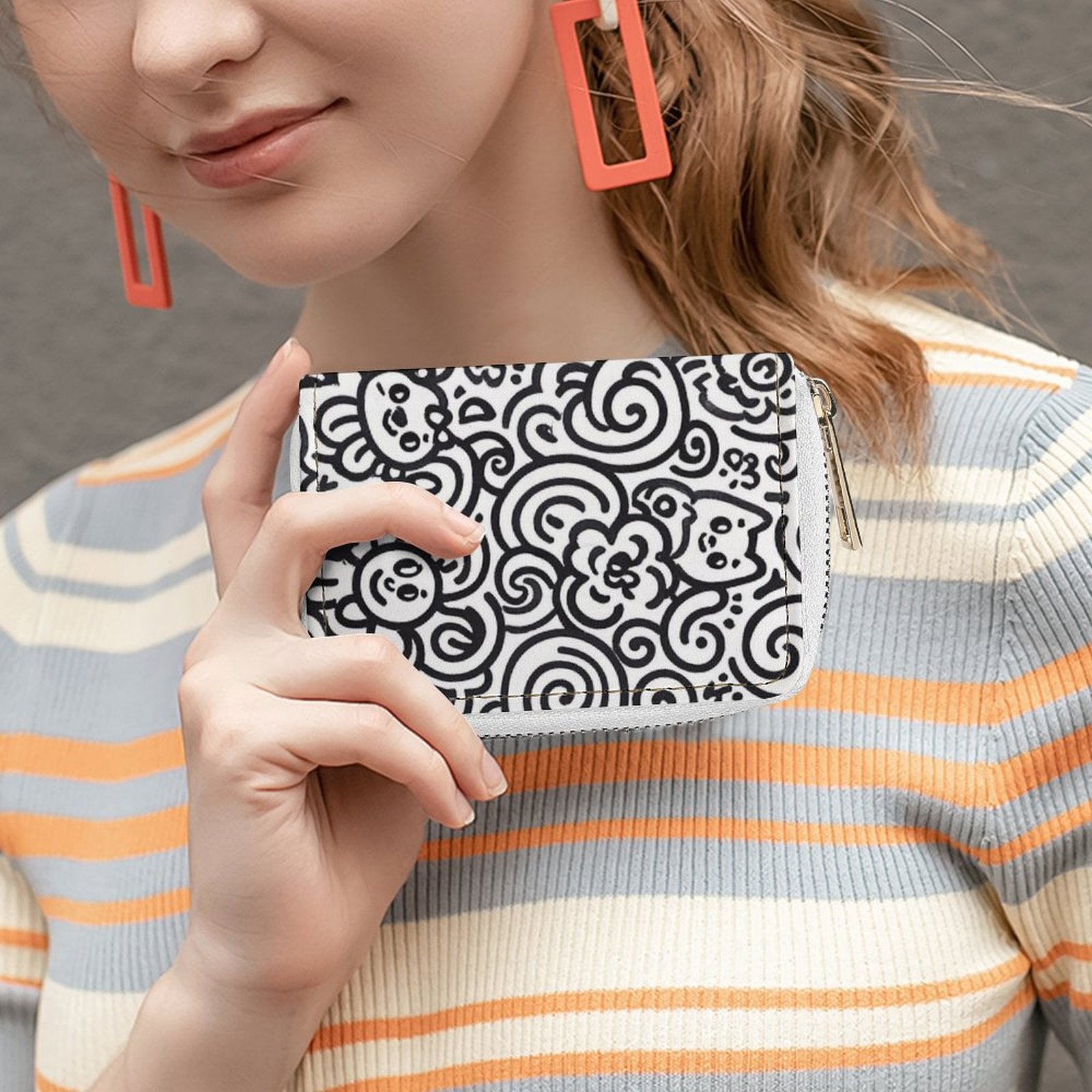 Custom Photo Leather Card Holder Personalized Card Bag Double Sided Design-larkway tradelink