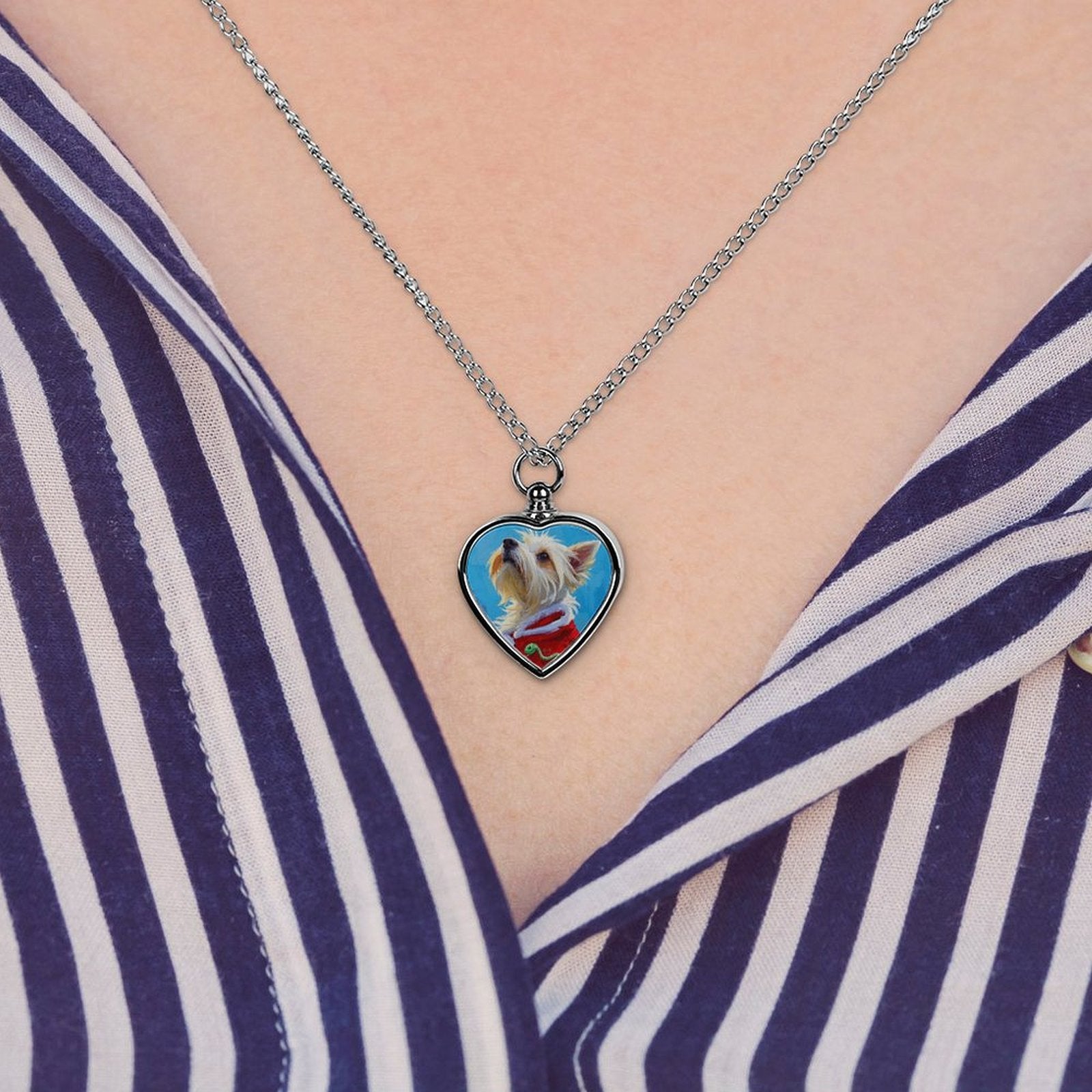 Custom Photo Pet Urn Necklace Personalized Picture Pendant for Your Love-larkway tradelink