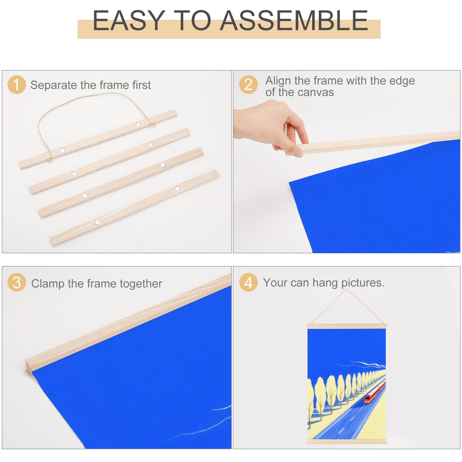 Custom Photo Magnetic Canvas Hanging Painting with Wood Frame Personalized Decoration-larkway tradelink