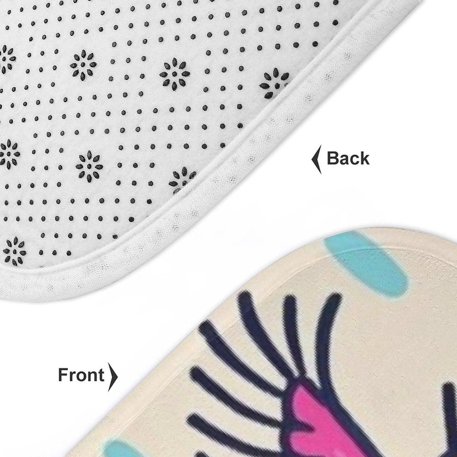 Custom Coral Velvet Floor Mat  Non Slip Dot Backing Personalized Picture Mat Set 3 Pcs-larkway tradelink