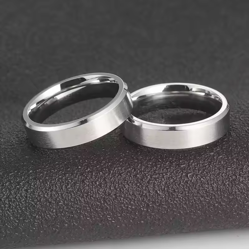 Personalized Titanium Steel Ring Customized Engraved Text for Gift-larkway tradelink