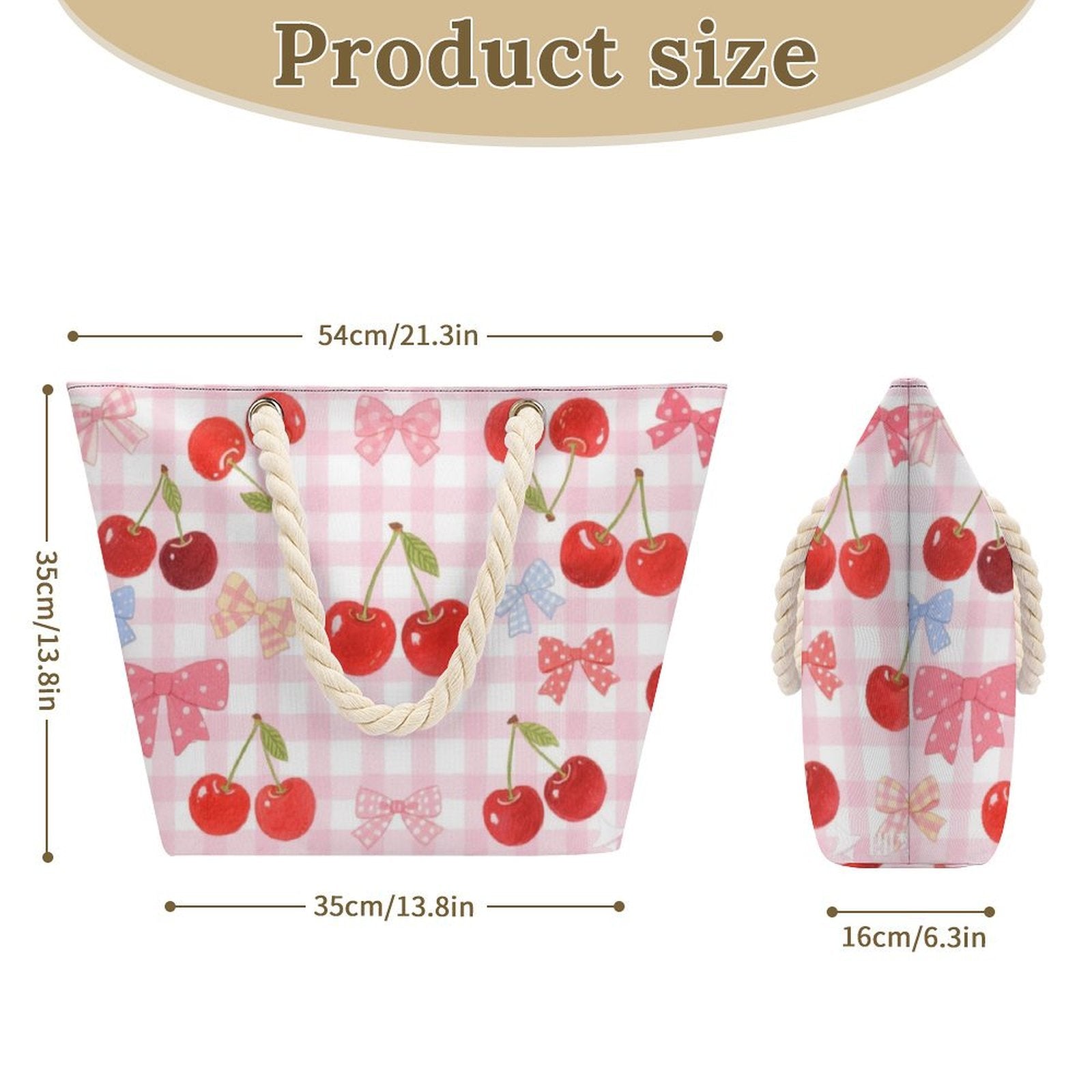 Custom Photo Hemp Rope Tote Bag Personalized Bag Water Proof Durable-larkway tradelink