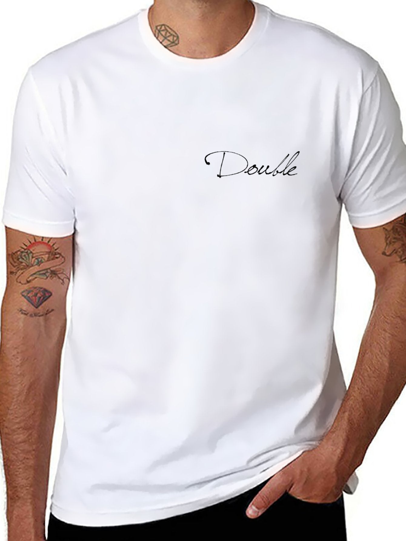 Custom T-Shirt Personalized Chest Signature Creative Clothing-larkway tradelink