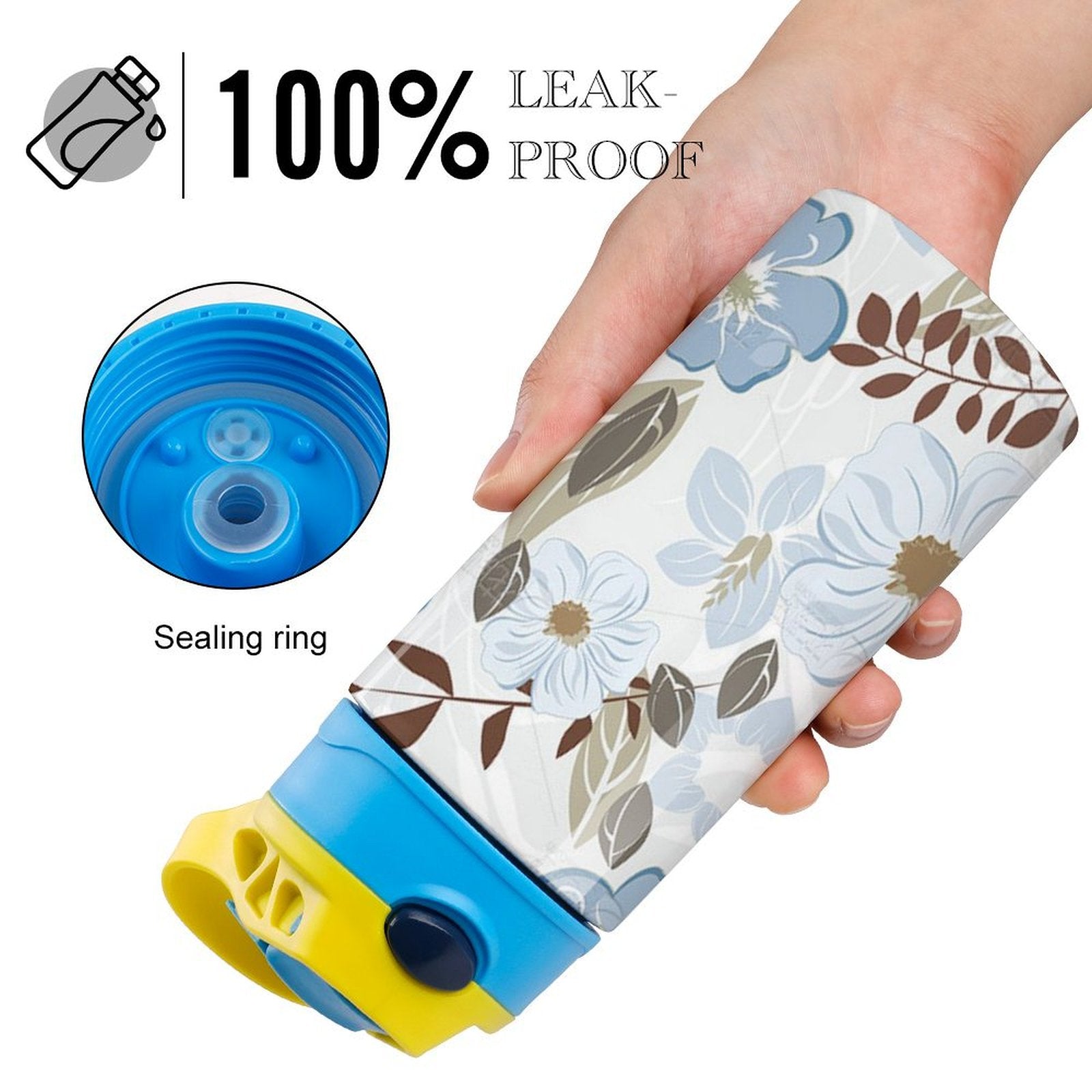 3D Display Custom Portable Flip Top Water Bottle Personalized Gifts For Kids-larkway tradelink