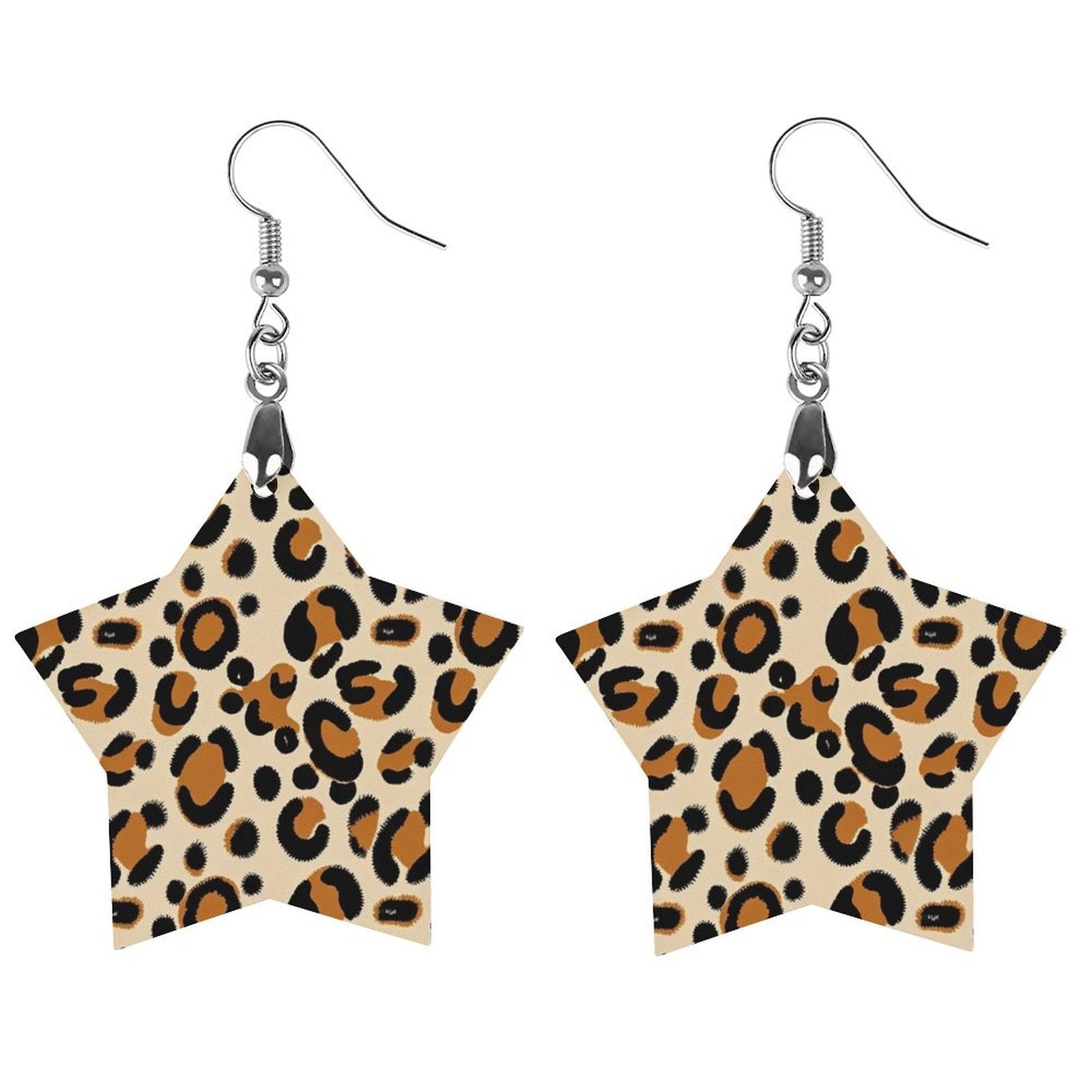 Custom Photo Wooden Pendant Earrings  Personalized Pendant Gift 4 Shapes-larkway tradelink