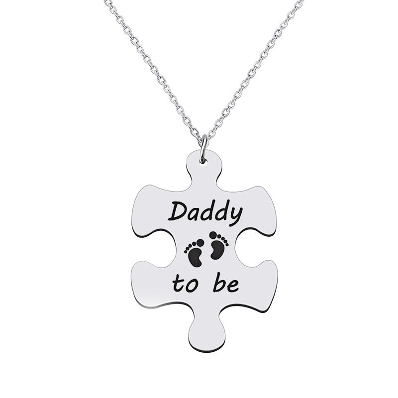 Custom Engraved Name Matching Puzzles Necklace Personalized GIft-larkway tradelink