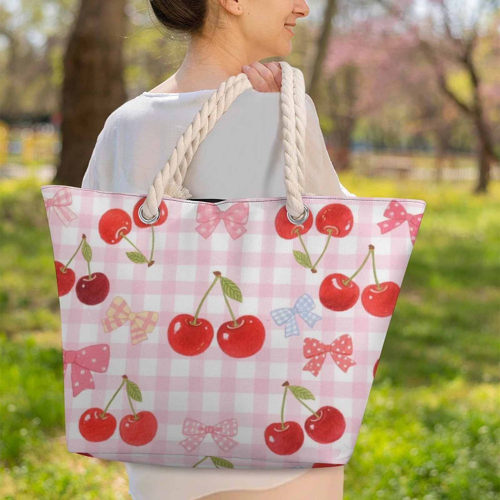 Custom Photo Hemp Rope Tote Bag Personalized Bag Water Proof Durable-larkway tradelink