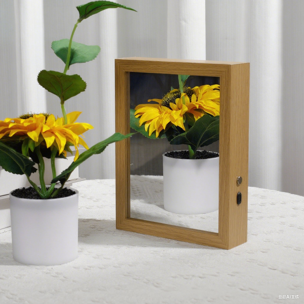 Custom Photo Frame  Personalized Picture Decor with Night Light & Mirror-larkway tradelink