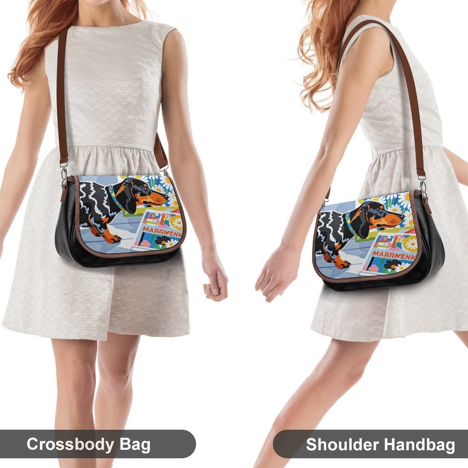 Custom Photo Leather Bag Detachable Strap Personalized Handbag for Her-larkway tradelink